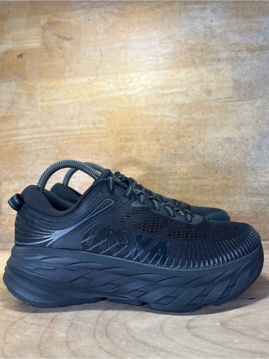 Hoka One One Shoes - Hoka One One Bondi 7 REFLECTIVE Womens Size 7 Wide Running Shoes Sneakers Black